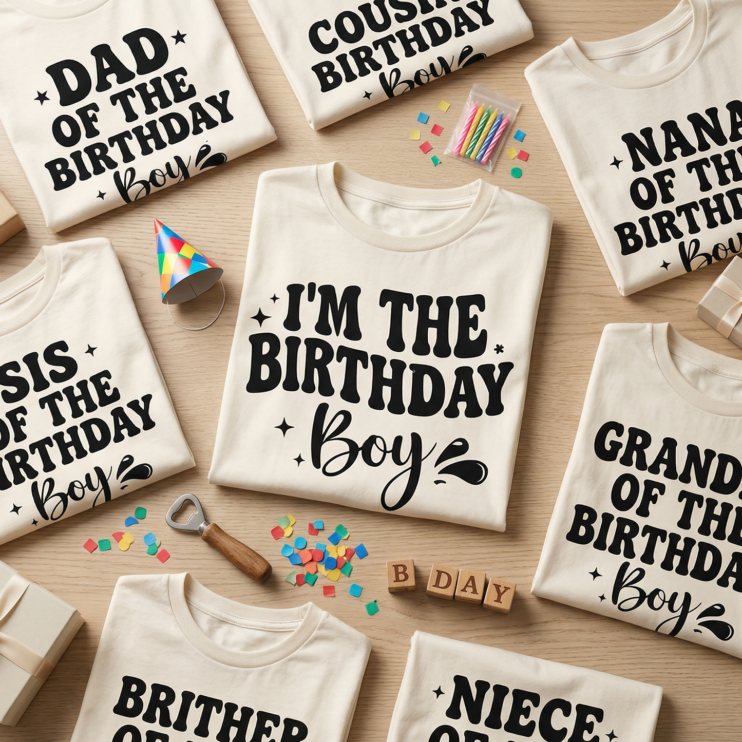 Custom Birthday Boy Family Shirts, Retro Matching Birthday Crew Tees, Personalized Birthday Party Outfits, Groovy Birthday Boy Shirt