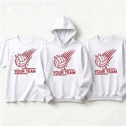 Custom Volleyball Team Shirts, Personalized Volleyball Hoodie, Custom Team Spirit Sweatshirt, Volleyball Mom Gift, Volleyball Team Gear,