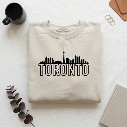 Toronto Skyline Sweatshirt | Minimalist Toronto Crewneck | Toronto Canada Skyline Gift | Urban Streetwear Pullover | Toronto Souvenir Jumper