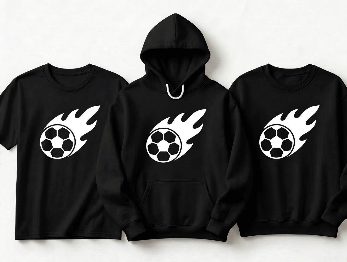 Custom Flaming Soccer Ball Shirt, Personalized Soccer Team Hoodie, Soccer Ball Sweatshirt, Soccer Player Gift, Customized Sports Apparel