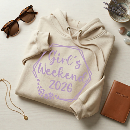 Custom Girls Weekend 2026 Shirt, Geometric Bachelorette Party Tee, Matching Girls Trip Shirt, Bridal Party Tops, Personalized Vacation Gift,