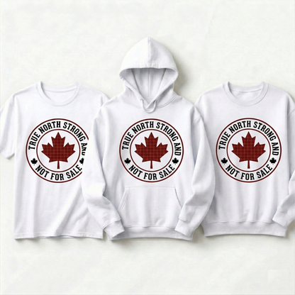 True North Strong and Not For Sale Shirt | Custom Canadian Pride Hoodie | Personalized Maple Leaf Sweatshirt | Canada Day Apparel