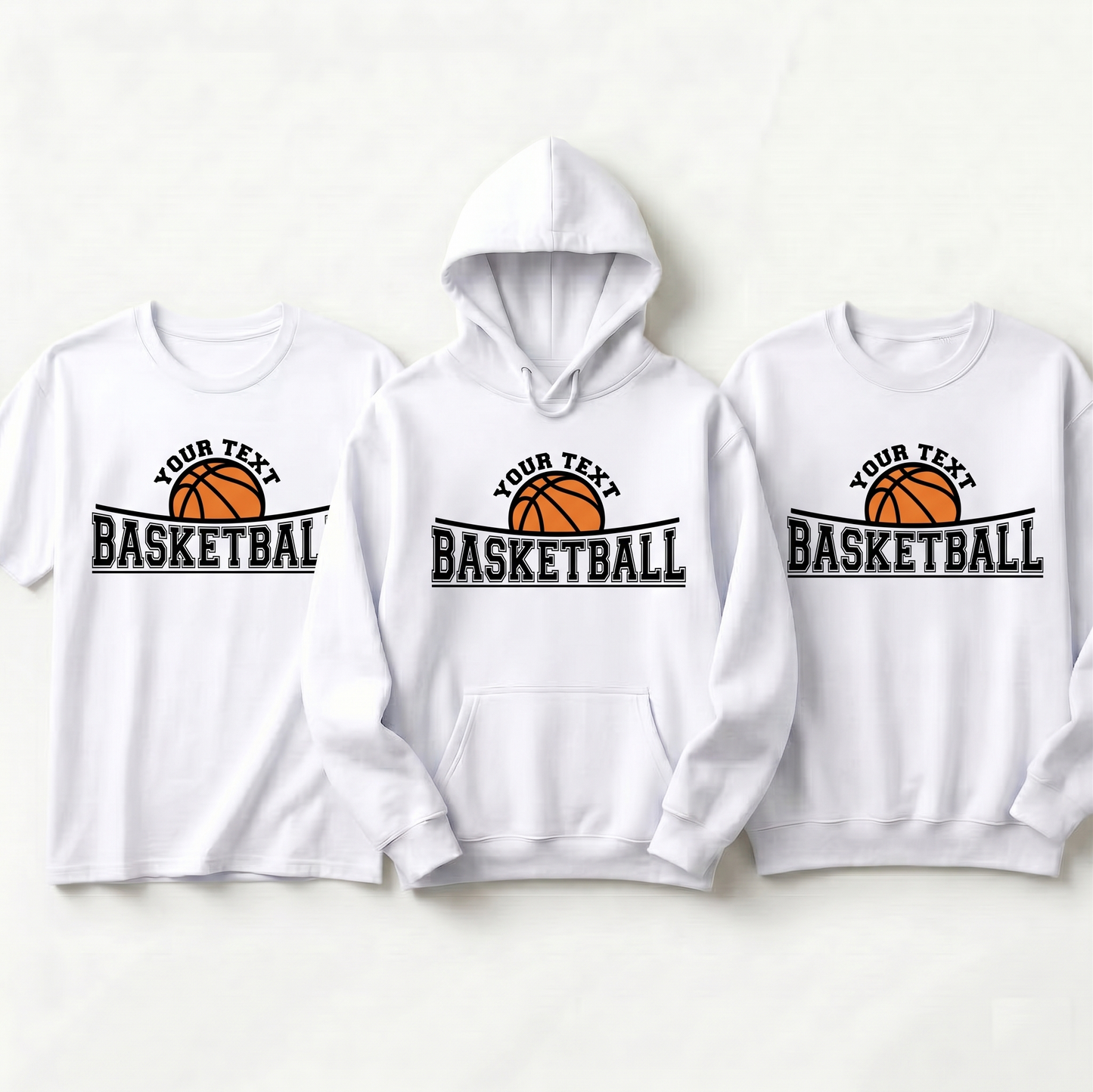 Custom Basketball Hoodie, Personalized Basketball Shirt, Team Spirit Wear, Custom Basketball Crewneck, Custom Name Basketball T-Shirt