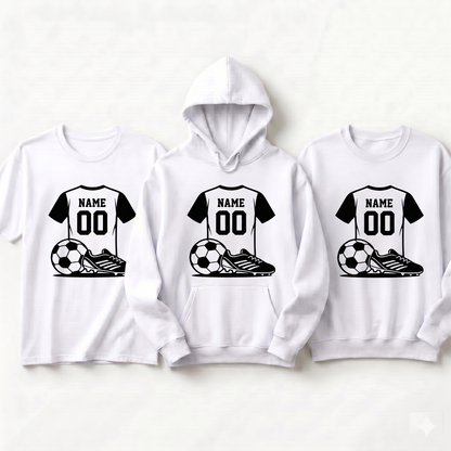 Custom Soccer Name and Number Hoodie, Personalized Soccer Jersey Shirt, Game Day Soccer Mom Sweatshirt, Personalized Youth Soccer Gift