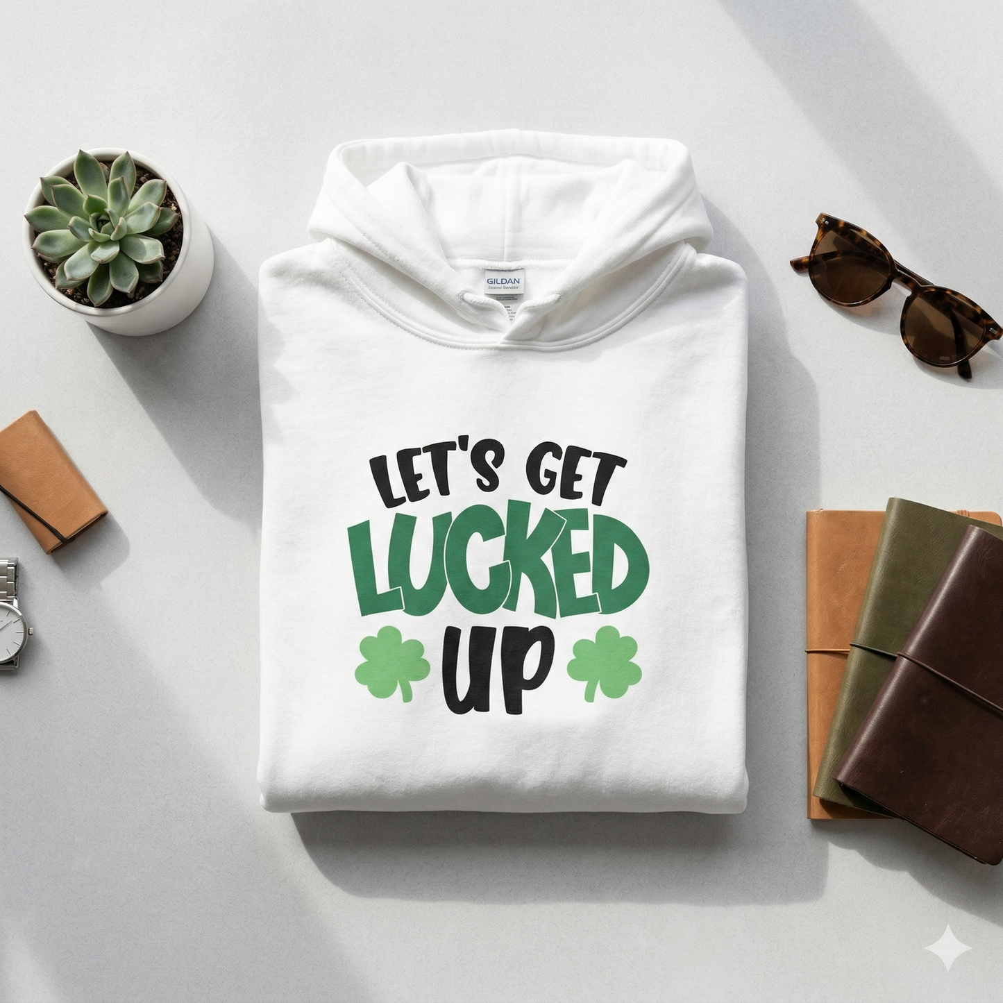 Let's Get Lucked Up Hoodie | St. Patrick's Day Shamrock Pullover
