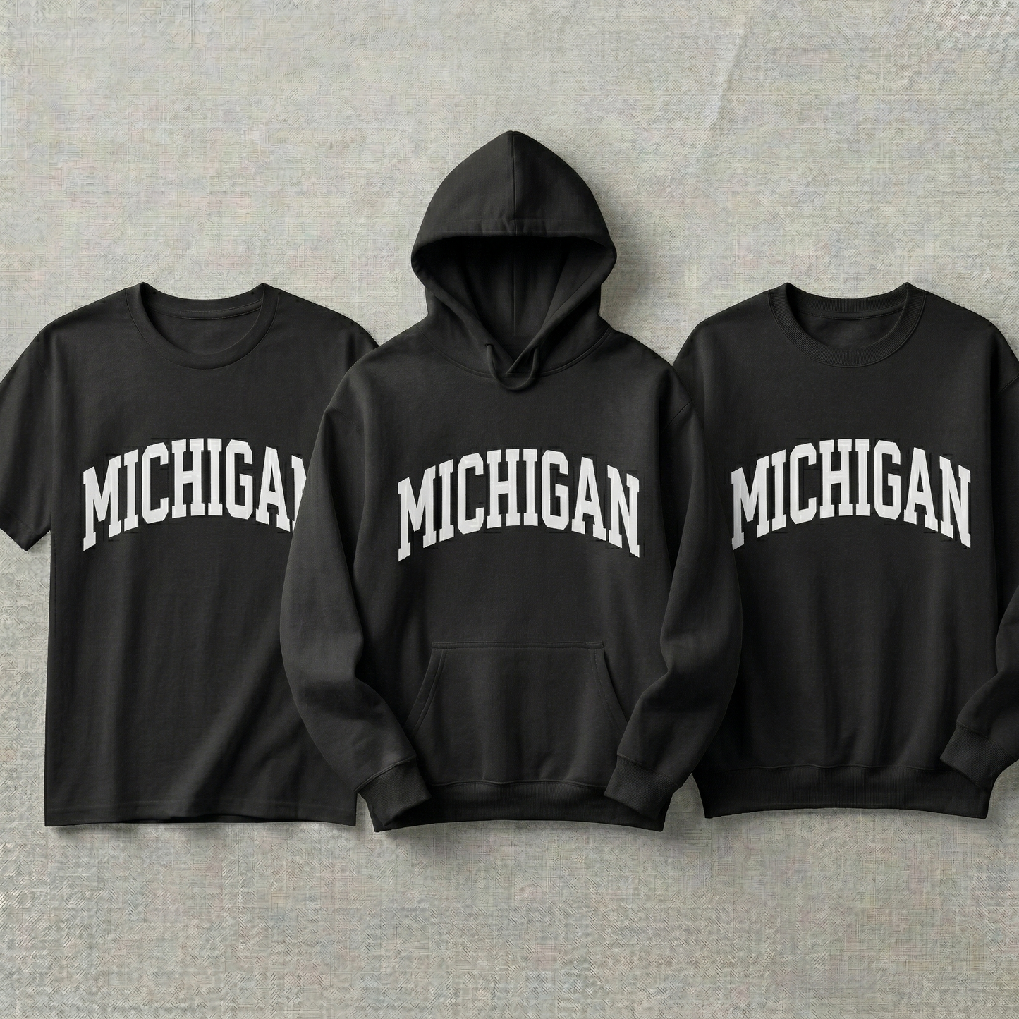Custom Michigan Hoodie and Sweatshirt, Vintage Michigan T-shirt, Heather Grey Michigan Varsity Shirt, Personalized Michigan Gift