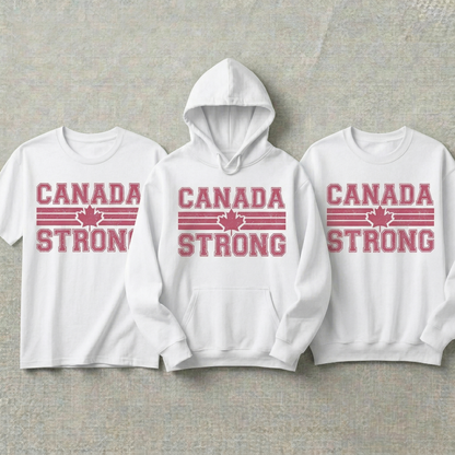 Custom Canada Strong Hoodie and Sweatshirt, Canada Strong T-shirt, Canadian Pride Apparel, Personalized Canada Gift