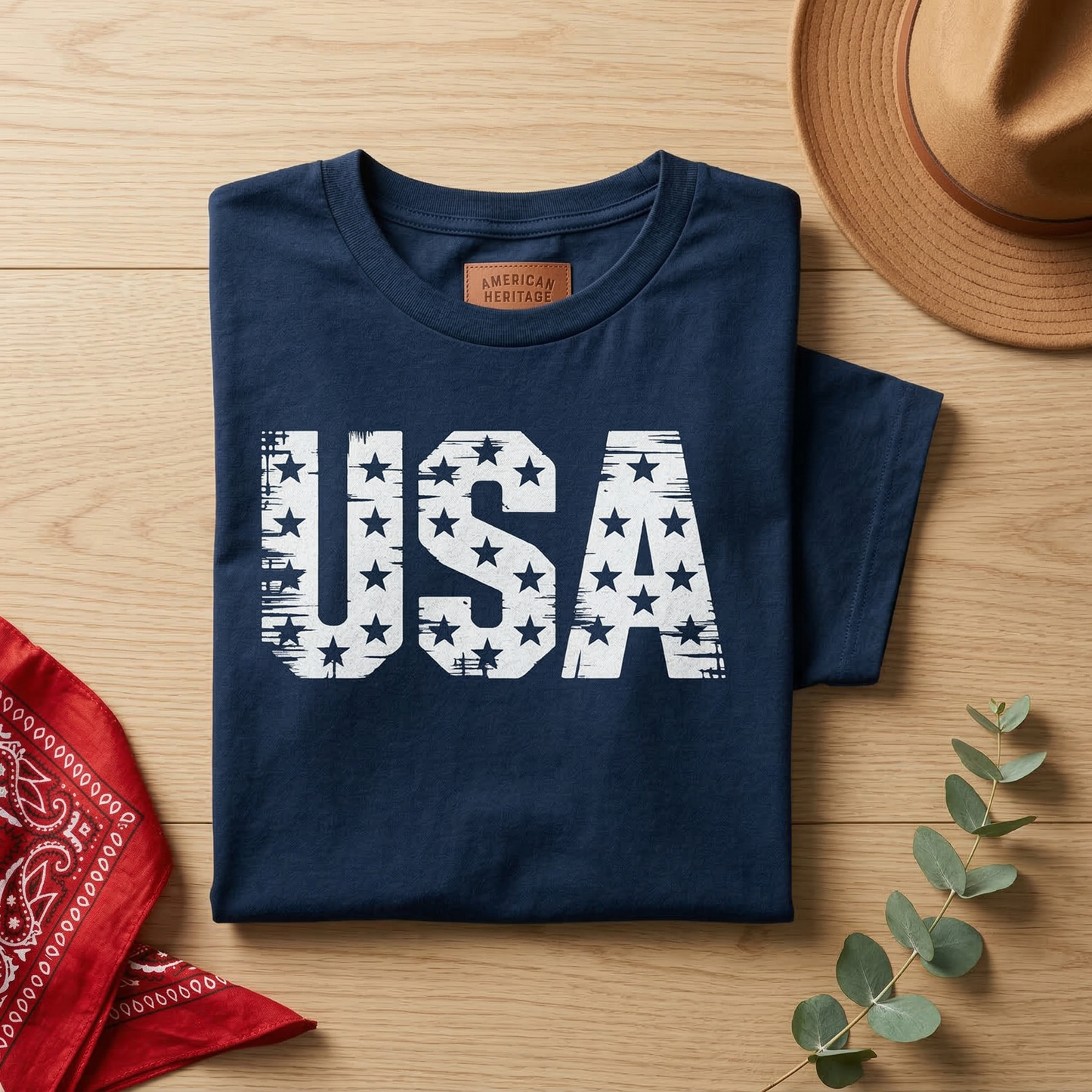 Vintage USA T-Shirt | Distressed Americana Tee | 4th of July Patriotic Shirt | Western Country Festival Top | Retro Independence Day Apparel