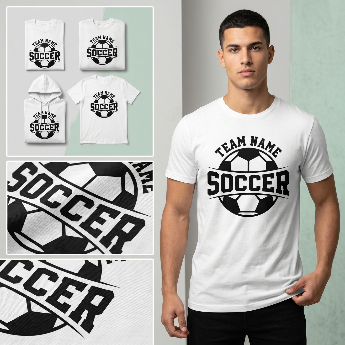 Custom Soccer Team Name Hoodie, Personalized Soccer Team tee, Custom Soccer Club Sweatshirt, Matching Soccer Team Apparel, Soccer Coach Gift