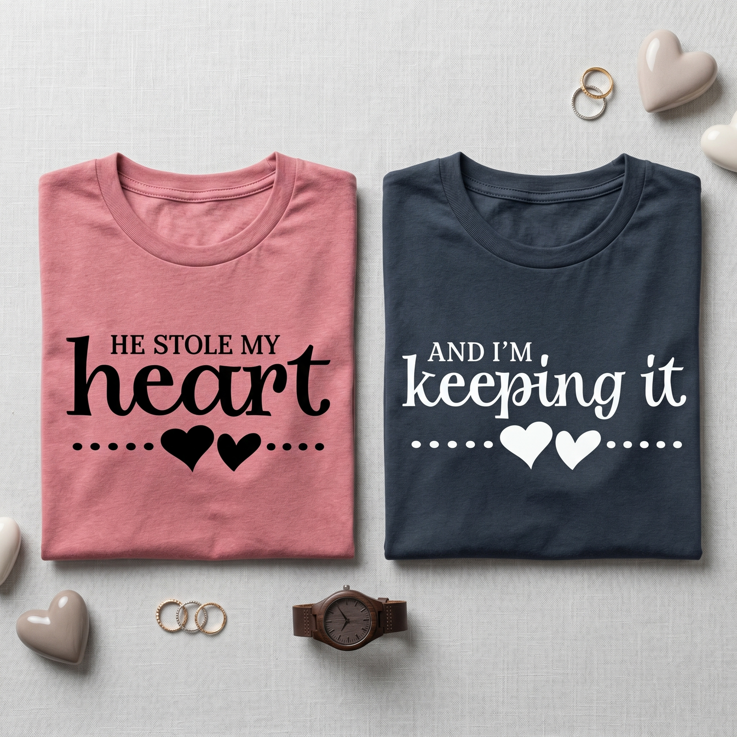 Personalized Couples Shirts, Anniversary Gift for Girlfriend, Wedding Gift T-Shirts, Custom Date Relationship Set, Personalized Couples Gift