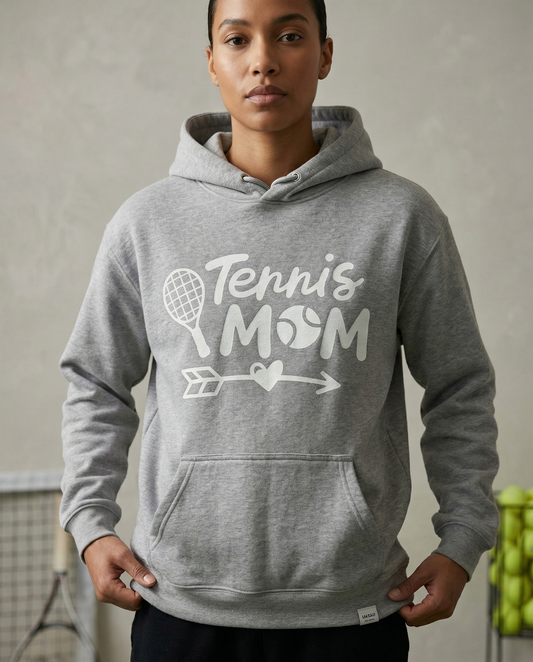 Custom Tennis Mom Shirt, Personalized Tennis Mother Gift, Tennis Racket Hoodie, Cute Tennis Mom Sweatshirt, Sports Mom Apparel, Game Day Tee