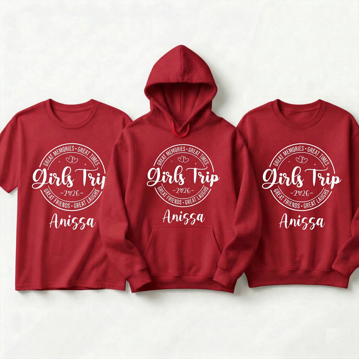 Custom Girls Trip 2026 Shirt, Personalized Girls Weekend Tee, Matching Group Vacation Shirts, Bachelorette Trip Apparel