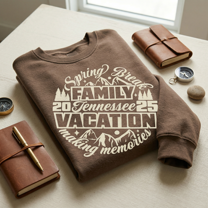 Custom Tennessee Family Vacation 2026 Shirt, Smoky Mountains Spring Break Tee, Personalized Mountain Trip Shirt