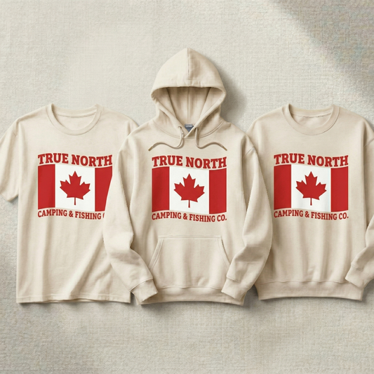 True North Strong and Free Hoodie, Custom Canada Flag Sweatshirt, Personalized Canadian Pride Sweater, Canada Day Outfit
