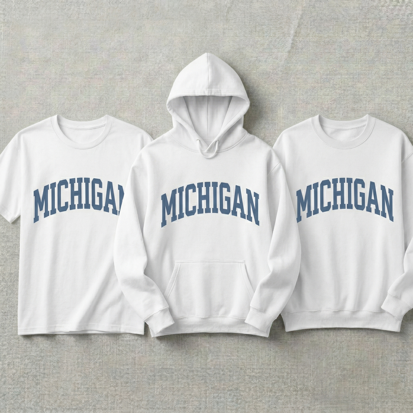 Custom Michigan Hoodie and Sweatshirt, Vintage Michigan T-shirt, Heather Grey Michigan Varsity Shirt, Personalized Michigan Gift