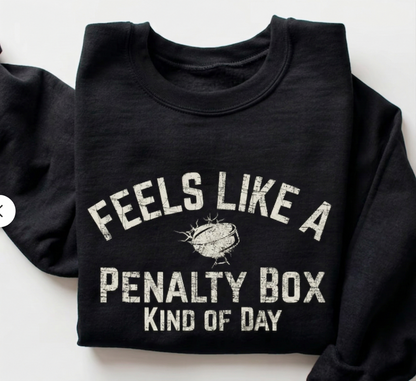 Penalty Box Sweatshirt | Funny Hockey Puck Tee, Hockey Mom Dad Gift