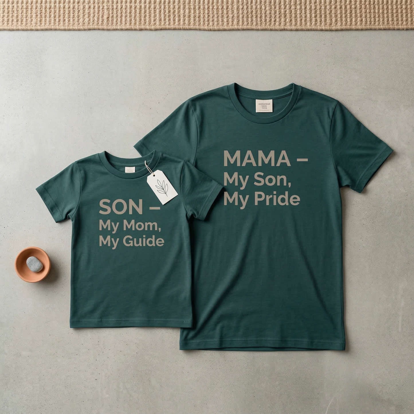 My Pride and My Guide Matching Shirt Set | Mother and Son Outfits | Mama and Me Matching Tees | Dark Heather Grey Mom Son Gift | Set of 2