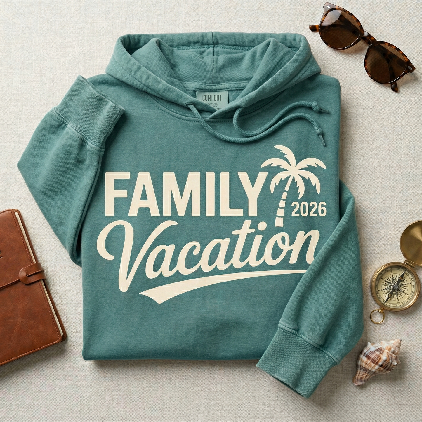Custom Family Vacation 2026 Shirt, Retro Tropical Beach Trip Tee, Personalized Matching Family Vacation Shirts, Summer 2026 Cruise Shirt