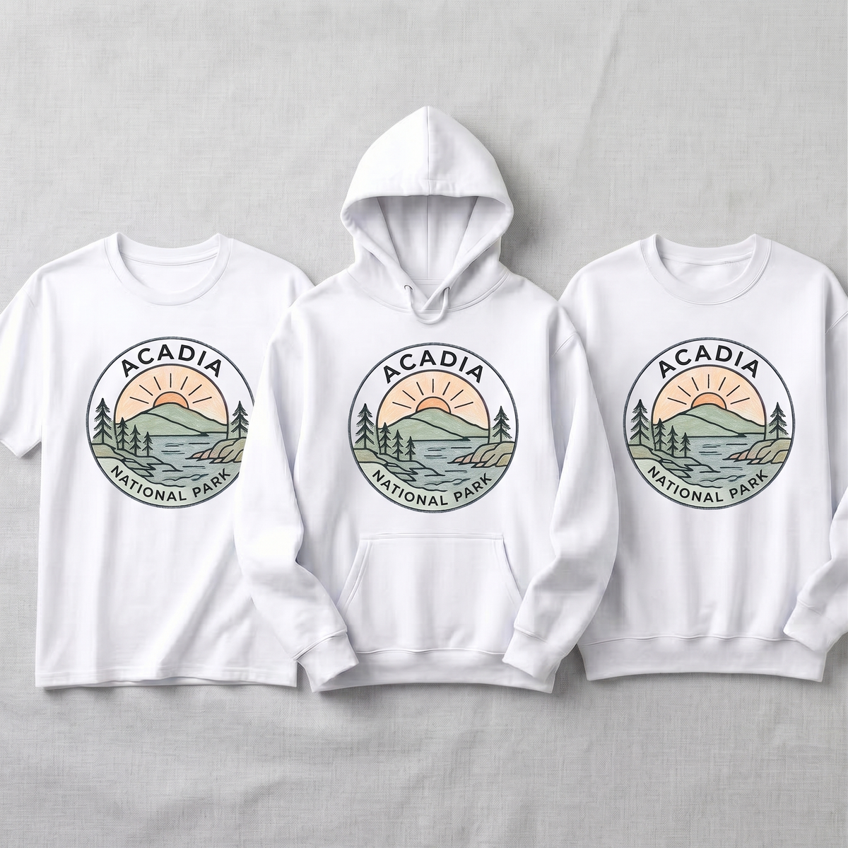 Acadia National Park Hoodie, Maine Nature Sweatshirt, Retro National Park T-Shirt, Custom Outdoorsy Gift, Personalized Hiking Apparel