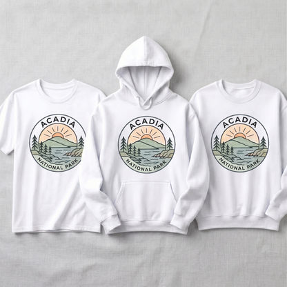 Acadia National Park Hoodie, Maine Nature Sweatshirt, Retro National Park T-Shirt, Custom Outdoorsy Gift, Personalized Hiking Apparel