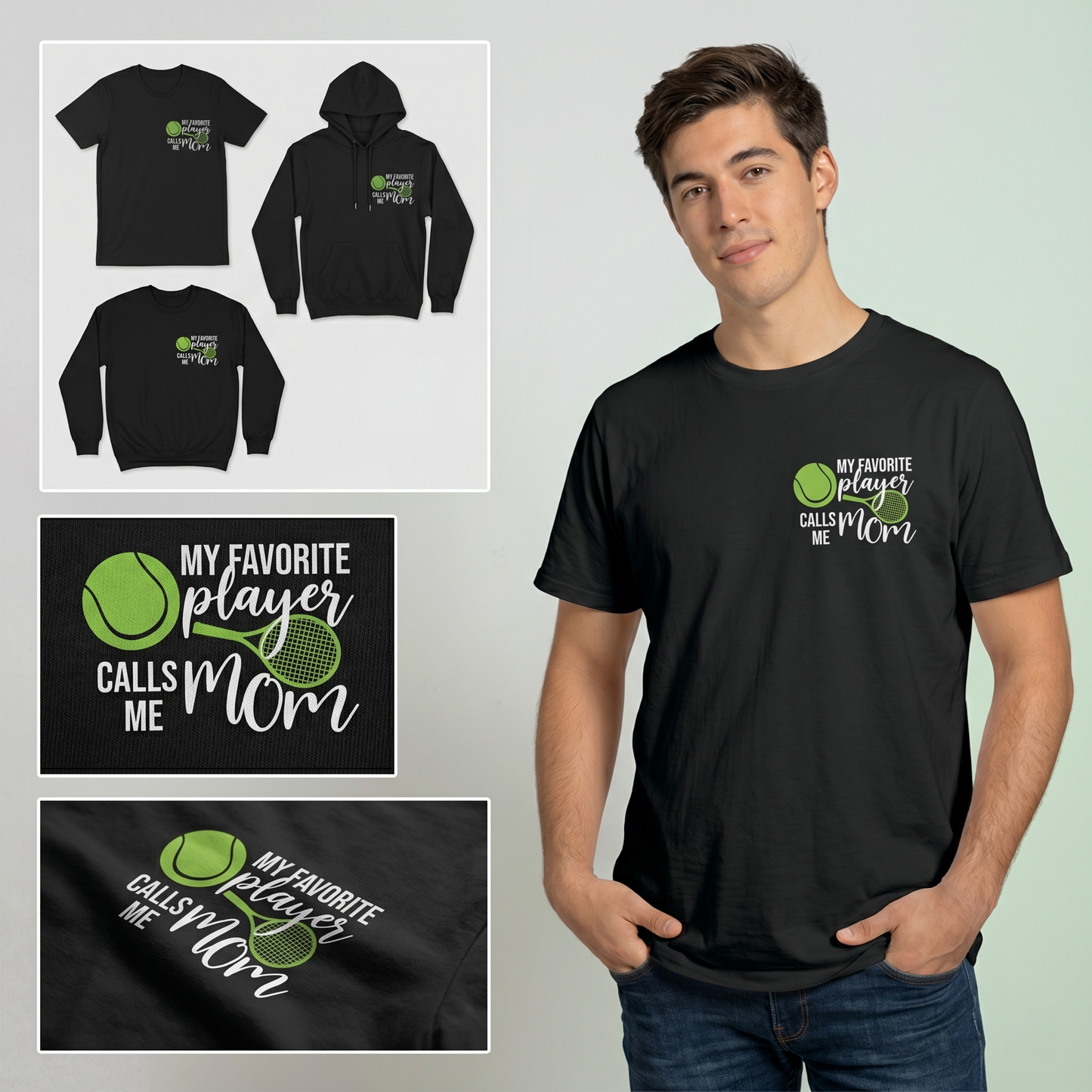 Personalized Tennis Gift for Mom, Tennis Mama Pullover, Tennis Team Mom Apparel, Mother's Day Tennis Gift, Court Side Style