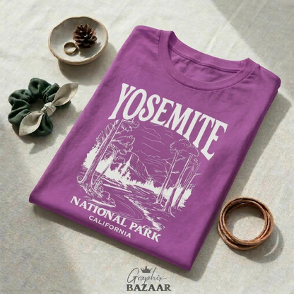 Yosemite National Park Shirt | Vintage California T-Shirt | Retro Nature Hiking Tee | Outdoorsy Granola Girl Apparel | Wanderlust Gift