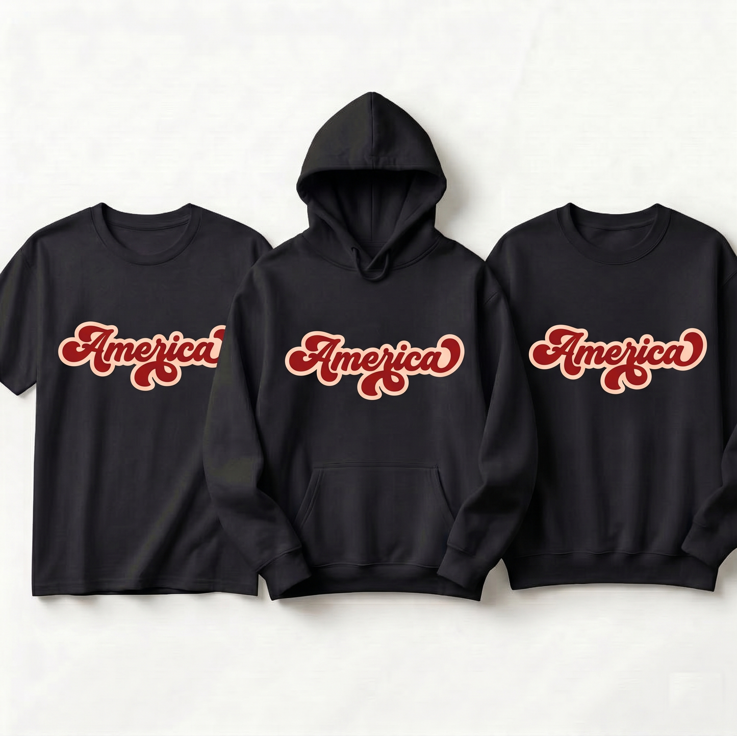 Retro America Shirt, Personalized Family Vacation 2026 Hoodie, Custom USA Summer Trip Sweatshirt, Vintage  Apparel, Matching Group Tees