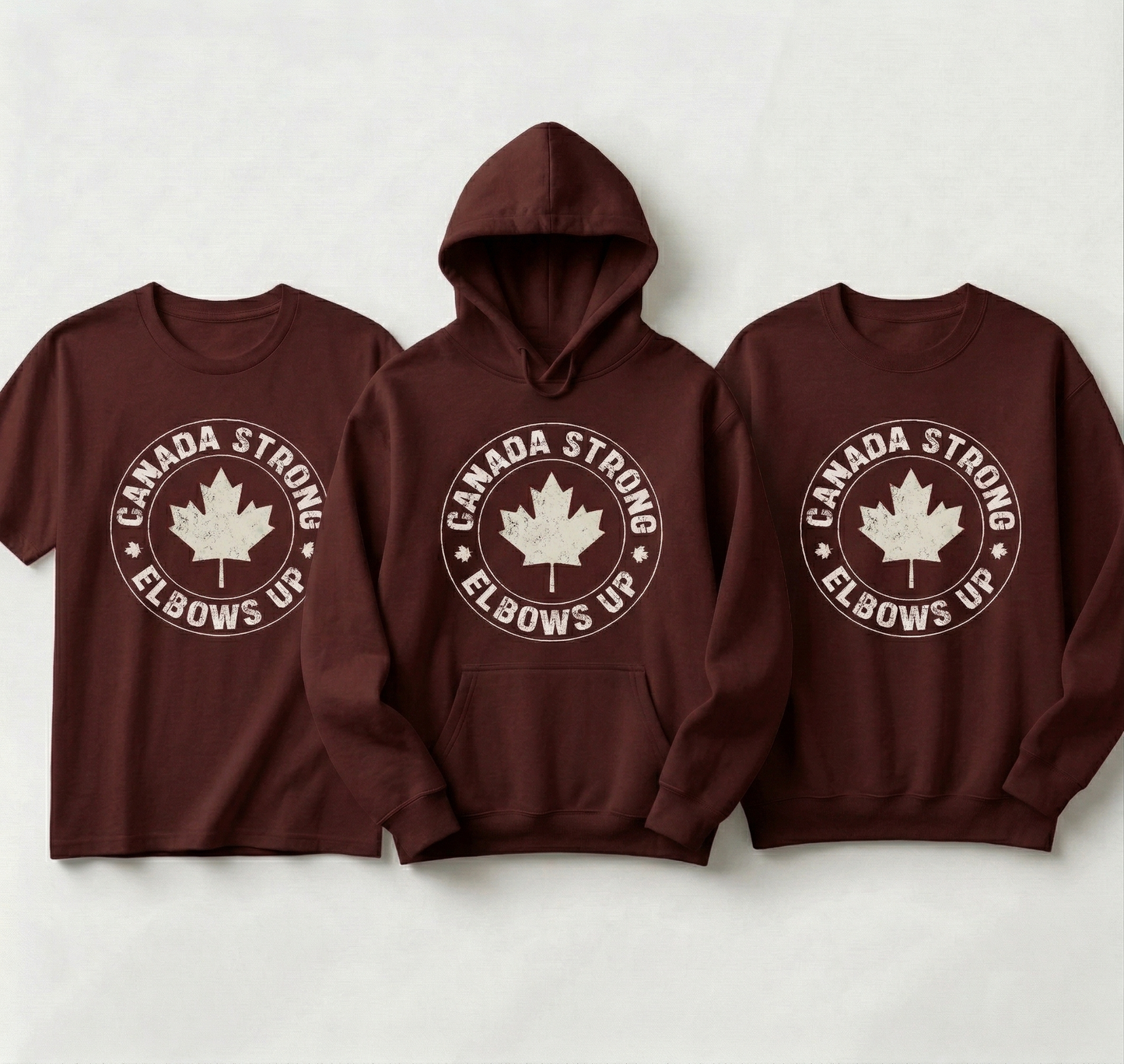 Custom Canada Strong Shirt, Vintage Hockey Hoodie, Elbows Up Sweatshirt, Canadian Pride Apparel, Retro Maple Leaf Crewneck, Hockey Fan Gift
