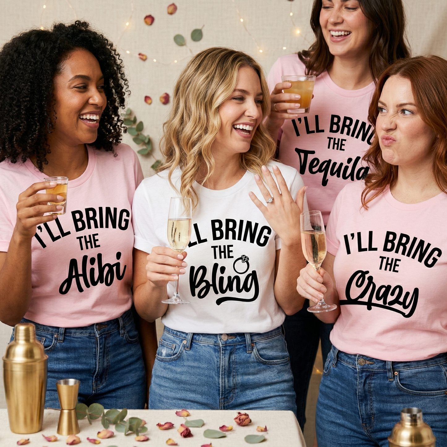 Custom Bachelorette Shirts, Personalized Bridal Party Tees, Bachelorette Party Favors, Bride Squad T-Shirt, Custom Bridesmaid Gifts