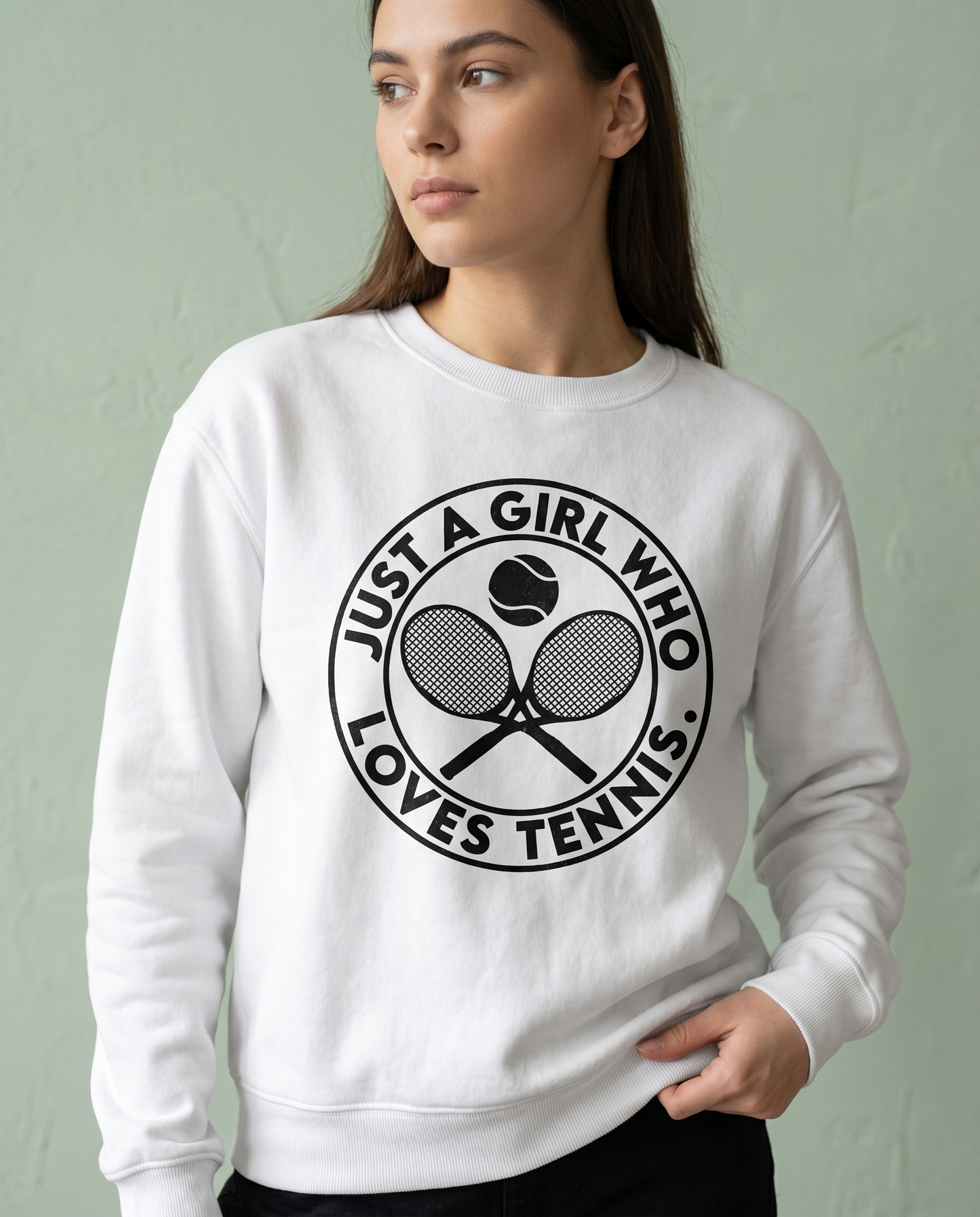 Custom Just a Girl Who Loves Tennis Shirt, Personalized Tennis Girl Hoodie, Tennis Lover Gift for Her, Tennis Mom Sweatshirt