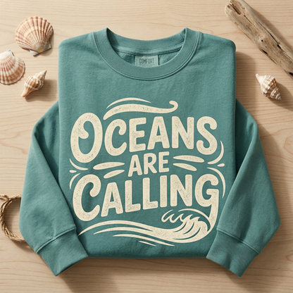 Oceans Are Calling Shirt, Custom Beach Vacation Tee, Personalized Nautical T-Shirt, Summer 2026 Cruise Shirt, Ocean Lover Gift