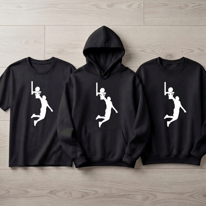 Basketball Dunk Hoodie, Personalized Basketball Sweatshirt, Minimalist Sports T-Shirt, Custom Basketball Player Gift, Basketball Apparel