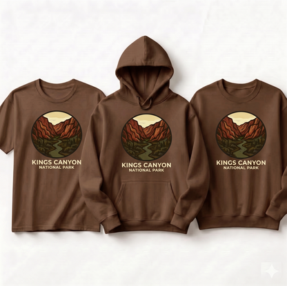Custom Kings Canyon National Park Shirt, Vintage Mountain Hoodie, Personalized Nature Lover Sweatshirt, Retro Outdoor Adventure Apparel
