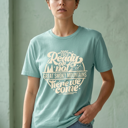 Custom Great Smoky Mountains 2026 Shirt, Ready or Not Mountains Here We Come Hoodie, Personalized Smoky Mountains Trip Sweatshirt