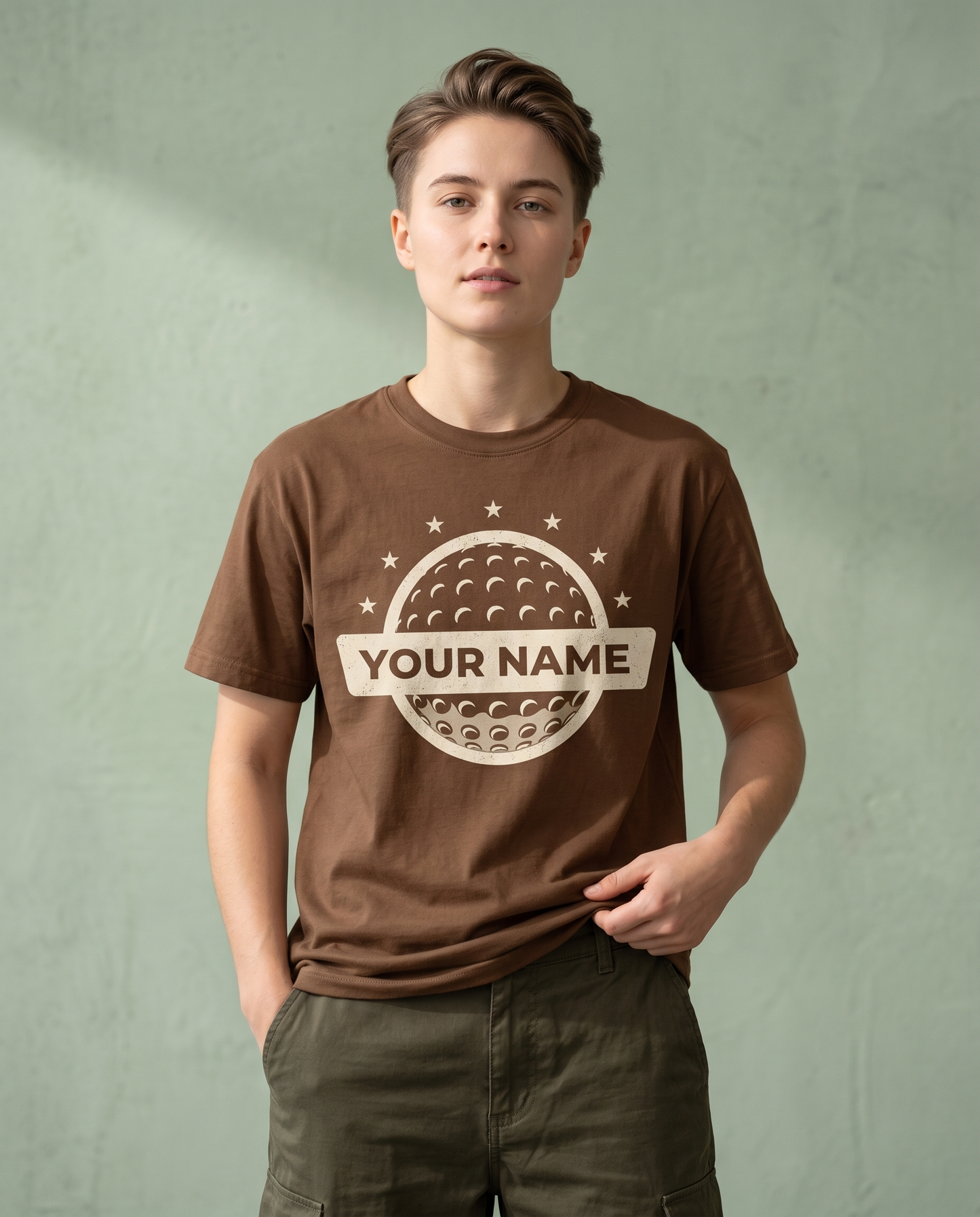 Custom Name Golf Shirt, Personalized Retro Golf Ball Hoodie, Minimalist Golfer Gift Sweatshirt, Vintage Country Club Apparel, Custom Tee