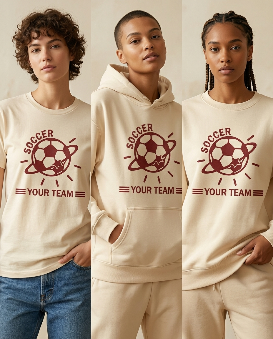 Custom Soccer Team Shirt, Personalized Soccer Hoodie, Retro Soccer Player Gift, Soccer Mom Sweatshirt, Custom Soccer Jersey Tee