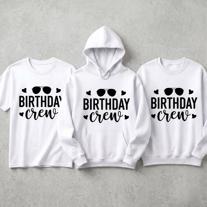 Personalized Birthday Squad Sweatshirt, Retro Birthday Party T-Shirt, Matching Birthday Group Shirts, Cool Birthday Crew Gift