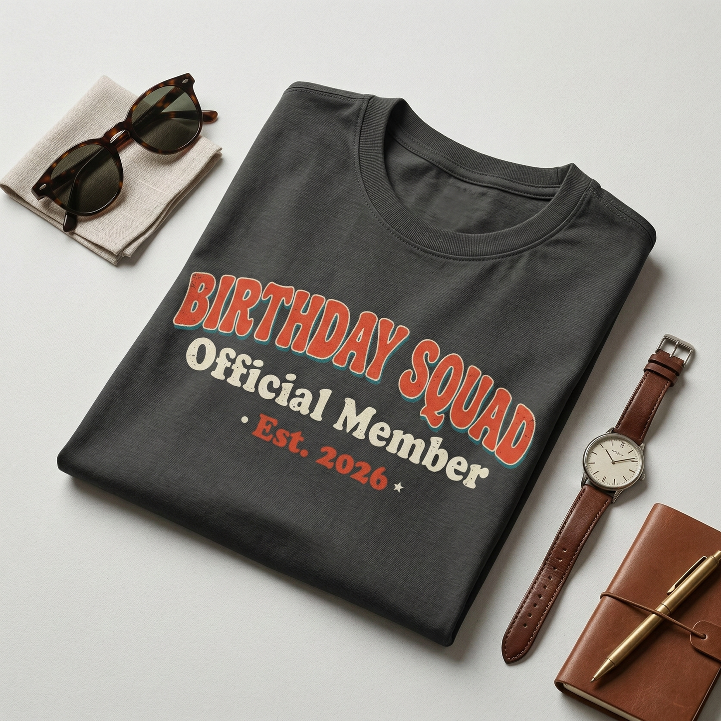Custom Birthday Squad Shirt, Retro Birthday Official Member Sweatshirt, Personalized Birthday Gift, Group Birthday Trip Tee