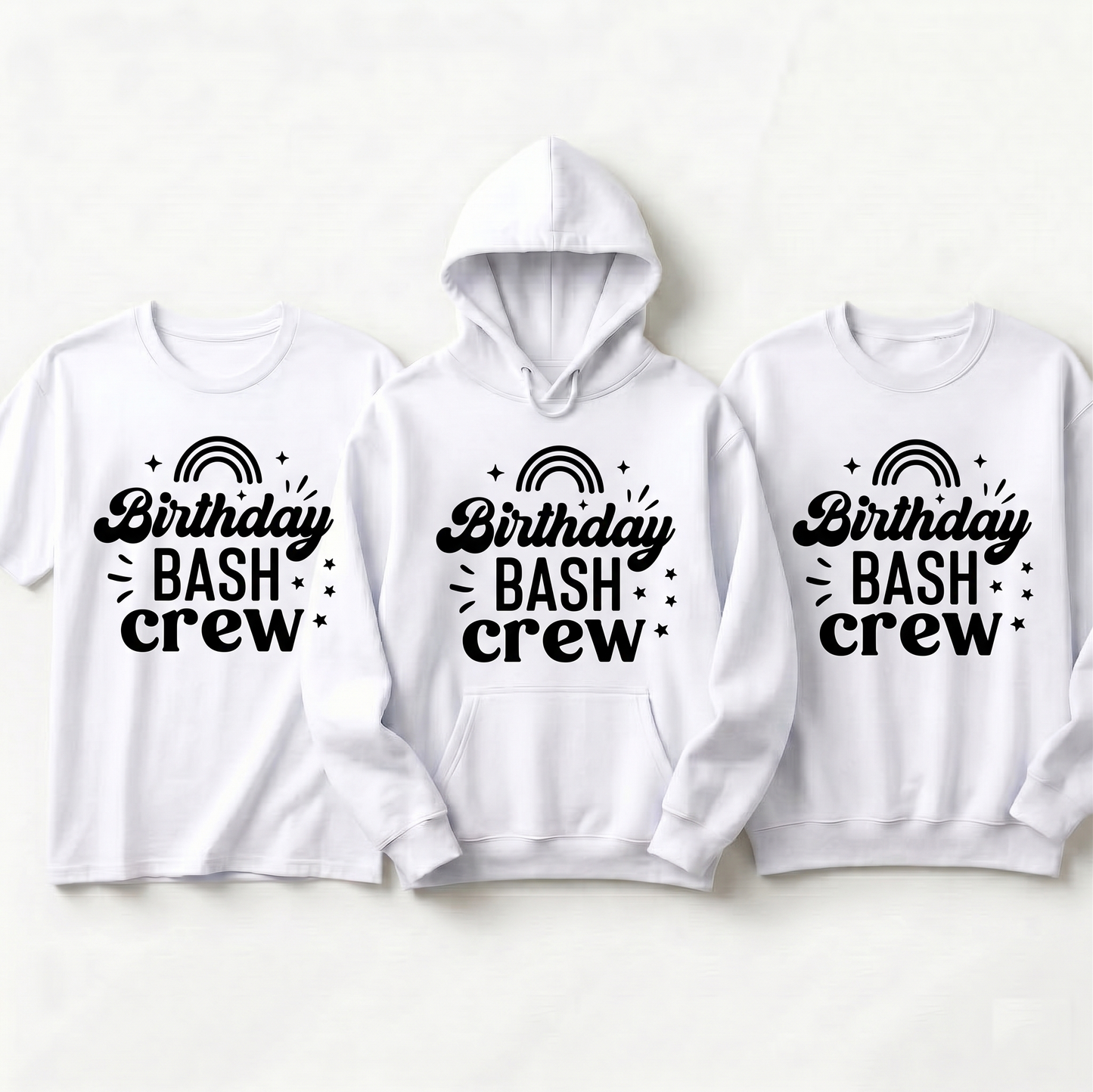 Personalized Birthday Party Sweatshirt, Matching Birthday Trip Shirts, Groovy Birthday Crew Tee, Minimalist Birthday Squad Outfits