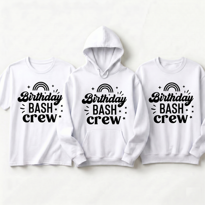 Personalized Birthday Party Sweatshirt, Matching Birthday Trip Shirts, Groovy Birthday Crew Tee, Minimalist Birthday Squad Outfits