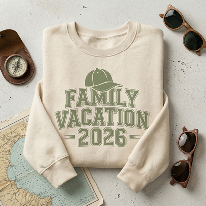 Custom Family Vacation Shirt, Sporty Collegiate Matching Family Tee, Personalized Summer Trip shirt, Matching Family Reunion Tee
