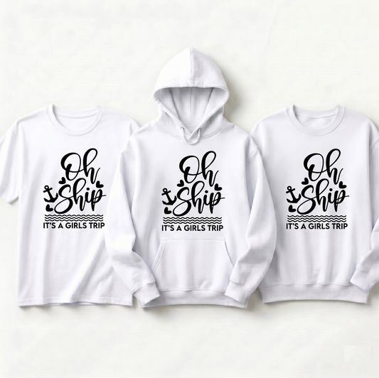 Personalized Cruise Vacation Hoodie, Nautical Matching Group Crewneck, Girls Trip Cruise Tee, Bachelorette Boat Party Gift