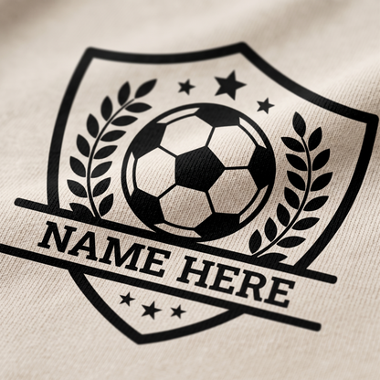 Custom Soccer Crest Hoodie, Personalized Soccer Team Shirt, Game Day Shield Sweatshirt, Custom Player Name Soccer Gift, Soccer Club Apparel