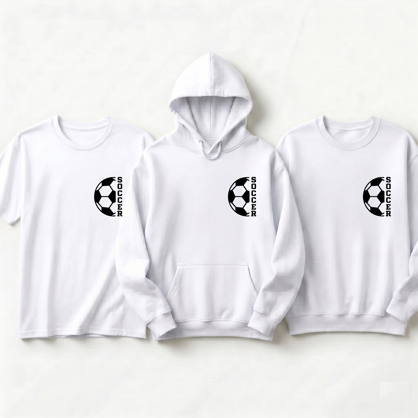 Custom Minimalist Soccer Shirt, Personalized Soccer Mom Hoodie, Pocket Design Soccer Sweatshirt, Game Day Apparel, Soccer Player Coach Gift