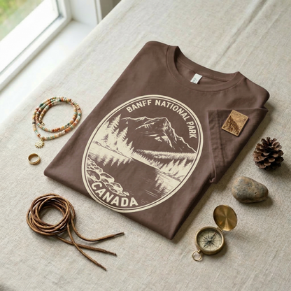 Banff National Park Shirt | Vintage Alberta Canada T-Shirt | Retro Mountain Graphic Tee | Banff Souvenir | Nature Lover Gift | Canadian Rockies Tee