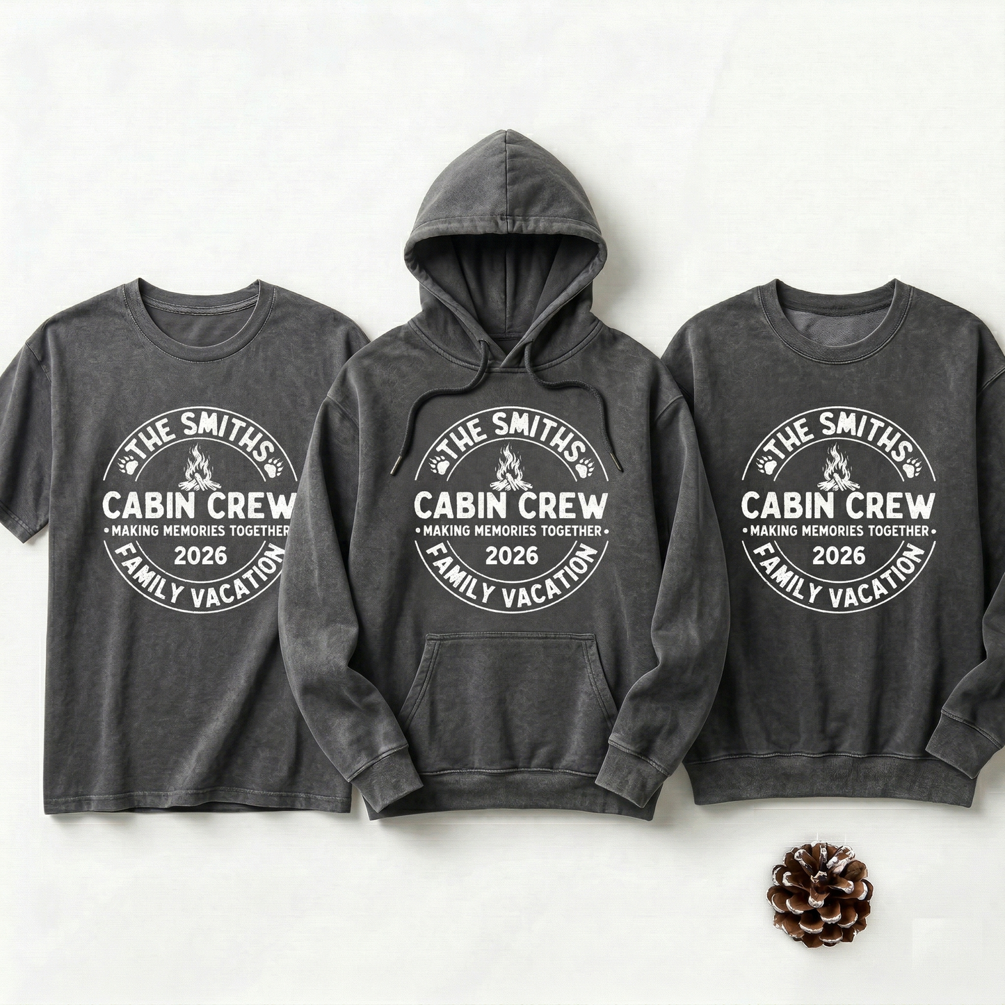 Custom Family Vacation Shirts, Matching Cabin Crew Tee, Personalized 2026 Camping Trip T-Shirt, Family Reunion Shirt, Mountain Group Trip