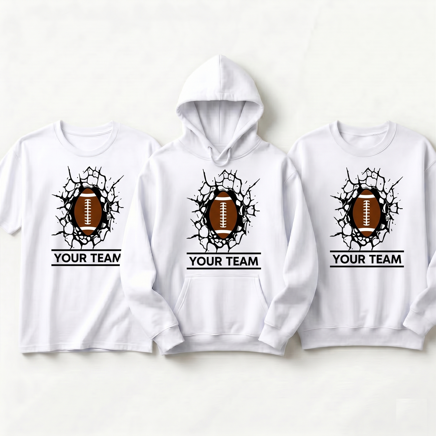 Custom Football Breakthrough Hoodie, Personalized Football Team Shirt, Custom Football Player Sweatshirt with Name, Football Mom Apparel