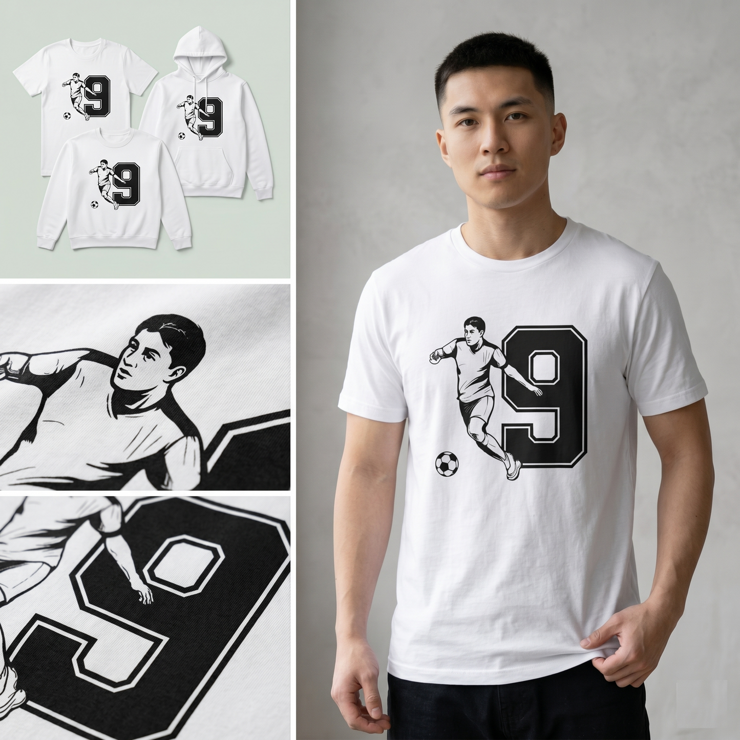 Custom Soccer Shirt, Personalized Jersey Number Hoodie, Soccer Player Sweatshirt, Football Fan Gift, Custom Team Number Tee, Soccer Apparel