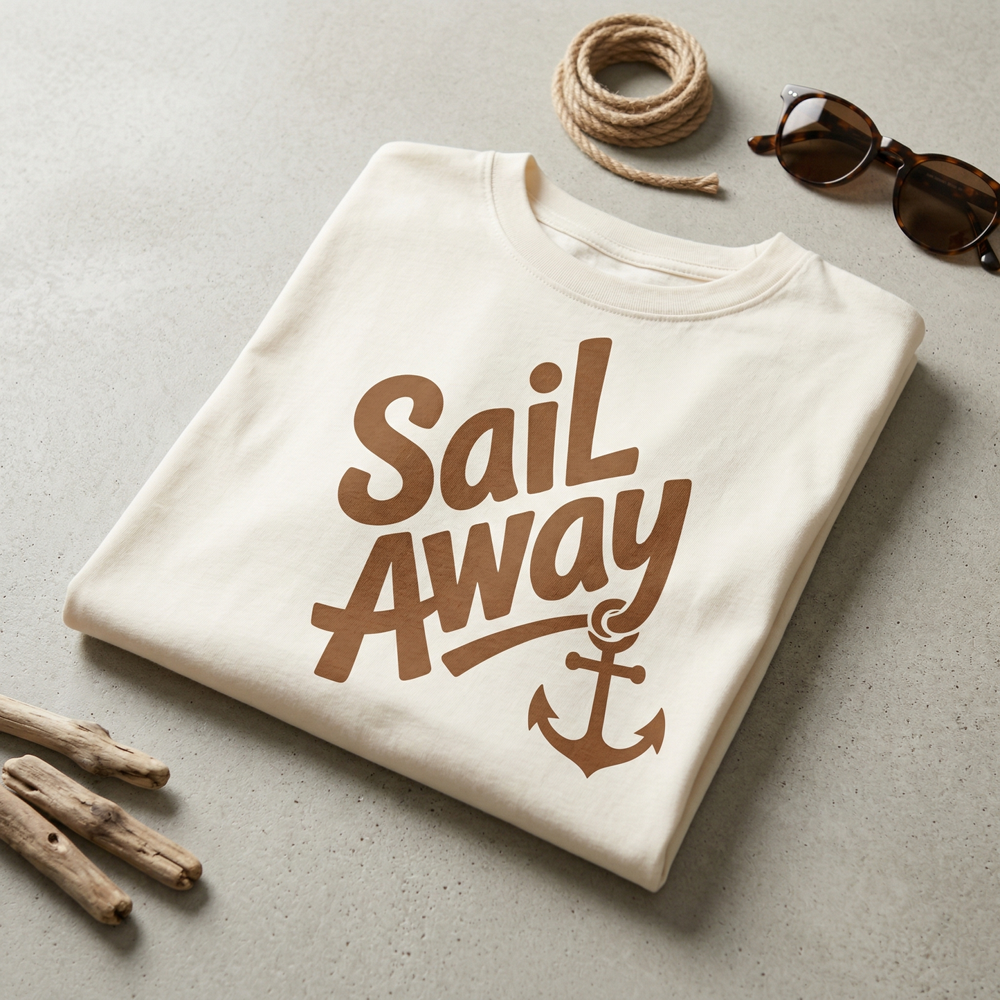 Sail Away Shirt, Custom Nautical T-Shirt, Anchor Graphic Tee, Personalized Sailing Gift, Family Cruise Shirt, Beach Vacation Outfit