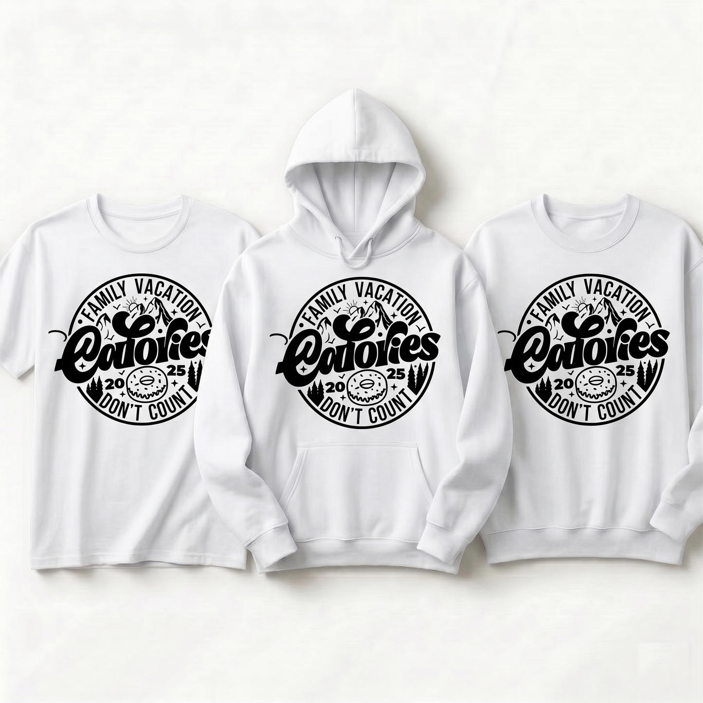 Custom Family Vacation 2026 Shirts, Calories Don’t Count Matching Group Hoodies, Personalized Family Trip Sweatshirts, Funny Vacation Gift